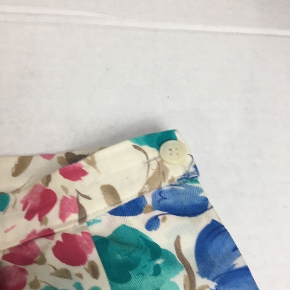 Vintage 90s Floral Rayon Midi Skirt | Hong Kong Cottagecore Garden Party - Picture 9 of 9